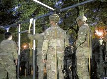 U.S. Army Soldiers assigned to the 5th Quartermaster Theater Aerial Delivery Company, 16th Special Troops Battalion, 16th Sustainment Brigade, administer airborne training to allied nation Soldiers in support of Exercise Falcon Leap at Eindhoven Air Base, Netherlands, Sept. 18, 2025. The multinational exercise enhances interoperability and commemorates the 81st anniversary of Operation Market Garden.