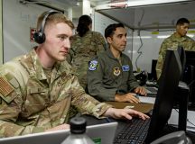 Airmen assigned to United States Air Forces in Europe – Air Forces Africa Deputy Chief of Staff for Plans and Operations and the 86th Operation Support Squadron, execute a Point Defense Operational Utility Assessment at Ramstein Air Base, Germany, Sept. 2, 2025. Headquarters USAFEAFA A5, in conjunction with the 86 Airlift Wing, hosted a Point Defense OUA, focused on assessing the point defense design’s operational effectiveness and suitability, including equipment, personnel, and procedures. (U.S. Air Force photo by Senior Airman Renan Arredondo)
