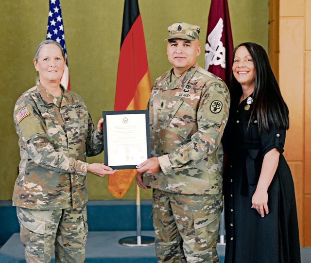 Command Sgt. Maj. Carlos Orsini promoted senior enlisted leader for Army dental services in Europe