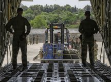 U.S. Air Force Senior Airman Jeffrey Tan, a load joint inspection representative, begins to load gear onto a Royal Moroccan Air Force C-130H to demonstrate engine running on and offloading procedures during Africa Lion 26 at 3rd Royal Moroccan Air Base, Kenitra, Morocco, April 27, 2026. The demonstration enhanced operational safety by standardizing hand signals and improving multinational coordination during engine running on- and offloading procedures.

AL26 is U.S. Africa Command's largest annual joint exercise, designed to strengthen collective security capabilities of the U.S., African nations and global allies. Led by U.S. Army Southern European Task Force, Africa (SETAF-AF) from April 20 to May 8, 2026, and hosted in Ghana, Morocco, Senegal and Tunisia, AL26 involves over 5,600 civilian and military personnel from more than 40 nations, using innovation to drive partner-led regional security. (U.S. Air Force photo by Staff Sgt. Nash Truitt)