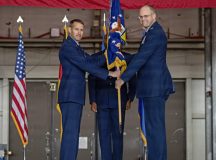 U.S. Air Force Brig. Gen. Stephen P. Snelson, U.S. Air Forces in Europe - Air Forces Africa deputy commander, transfers command to Col. Denny R. Davies, 86th Airlift Wing incoming commander, at Ramstein Air Base, Germany, June 10, 2026. The 86th AW conducts USAFE-AFAFRICA’s only airlift, airdrop and aeromedical evacuation flying operations, providing rapid mobility and expeditionary combat support for military operations. (U.S. Air Force photo by Senior Airman Vaughn Weber)