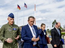 U.S. Air Force Col. Nathan D. Bump, 86th Airlift Wing deputy commander, provides an information and capabilities brief for State Minister Achim Schwickert, Rheinland-Pfalz State Minister of the Interior for Integration and Transport, during a visit at Ramstein Air Base, Germany, Sept. 2, 2026. Bump highlighted the importance of the partnership between Rheinland-Pfalz and the 86th Airlift Wing, and the continued support of German state leaders for the wing’s mission. Over the decades, the office of the Ministry of the Interior for Integration and Transportation and 86th Airlift Wing have collaborated on a variety of security and infrastructure topics, ensuring a strong local working relationship. (U.S. Air Force photo by Airman 1st Class Joseph Curzi)